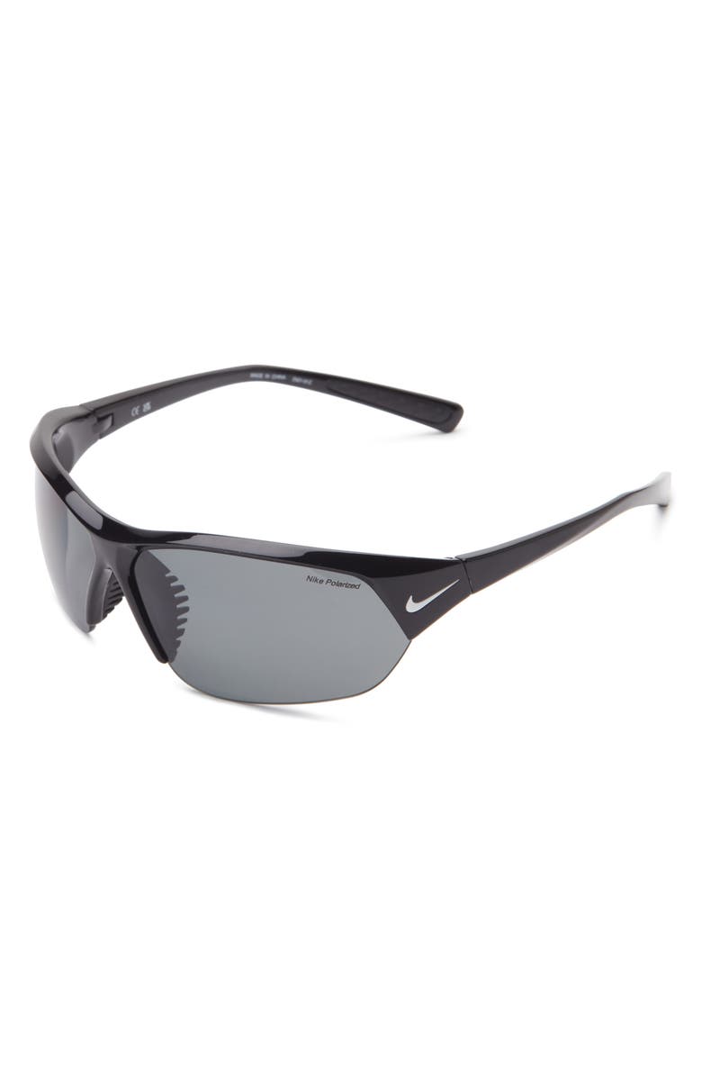 Nike Skylon Ace 69mm Rectangular Sunglasses, Alternate, color, Black/ White