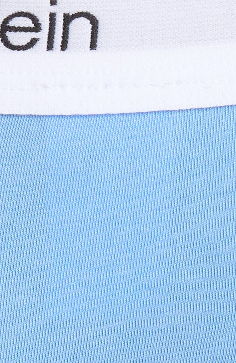 Calvin Klein Icon Cotton Blend Thong, Alternate, color, Blue Descent