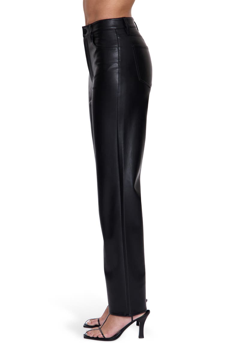 Cassie Coated Straight Leg Jeans, Alternate, color, ONYX