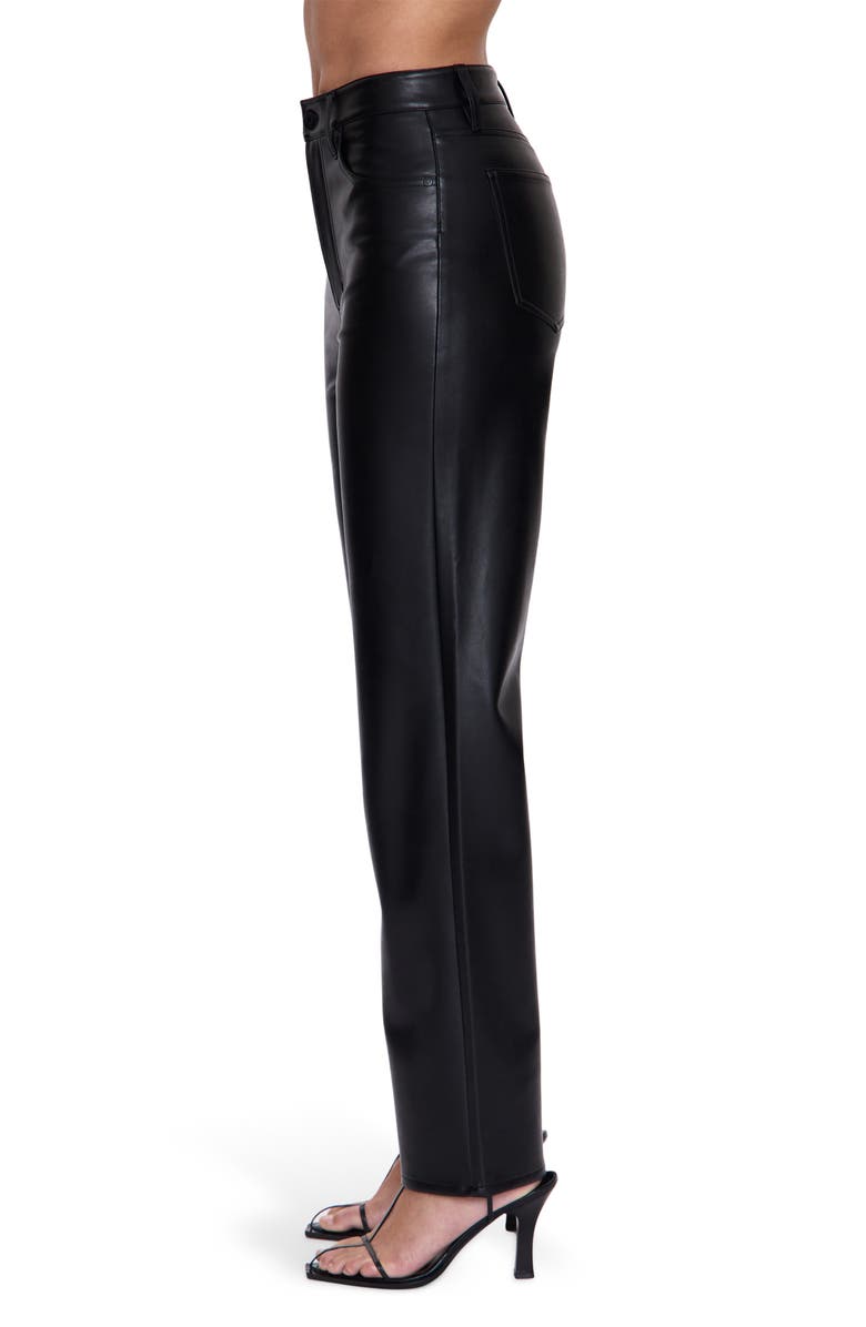 Pistola Cassie Coated Straight Leg Jeans, Alternate, color, Onyx