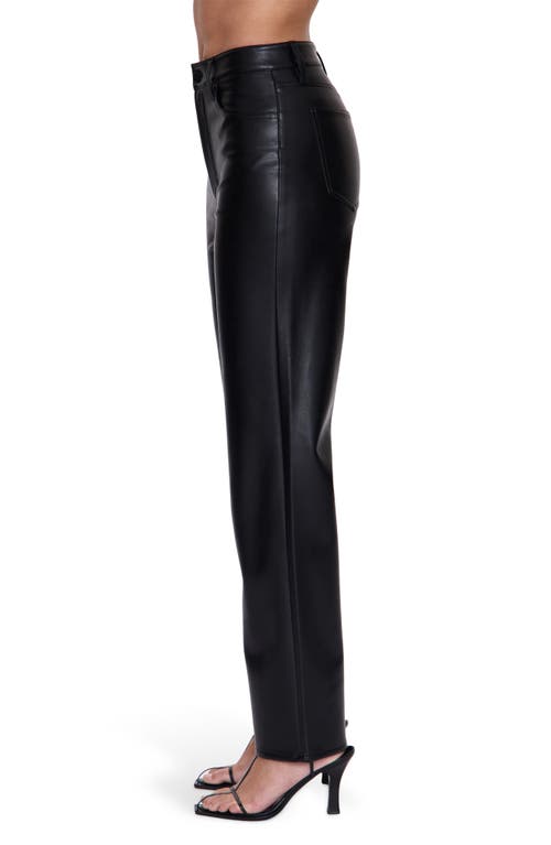 Pistola Cassie Coated Straight Leg Jeans In Black