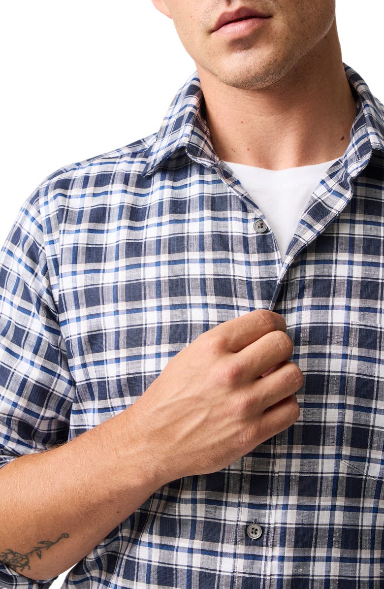 Rodd & Gunn Ridgelands Plaid Cotton & Linen Button-Up Shirt, Alternate, color,