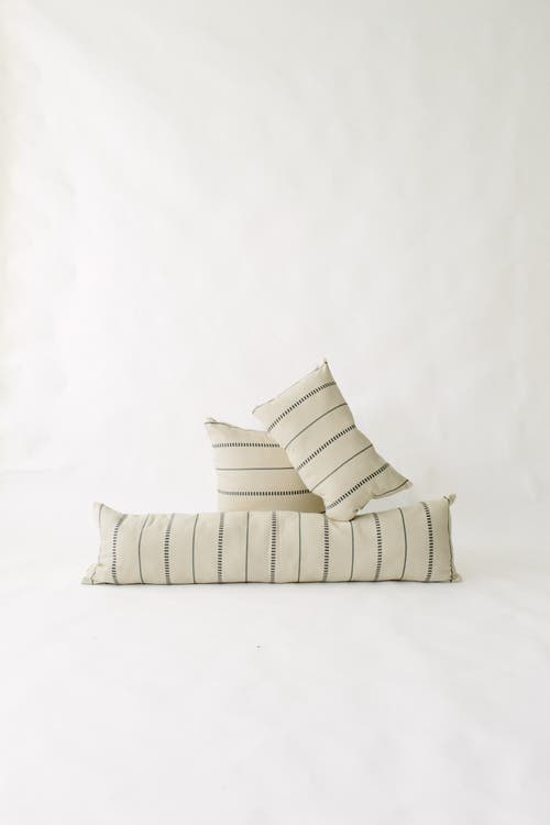 Loom Imports Brocade Lumbar Pillow In White