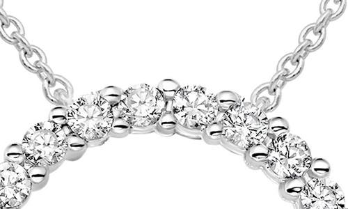 Crislu Pavé Open Circle Pendant Necklace In Metallic