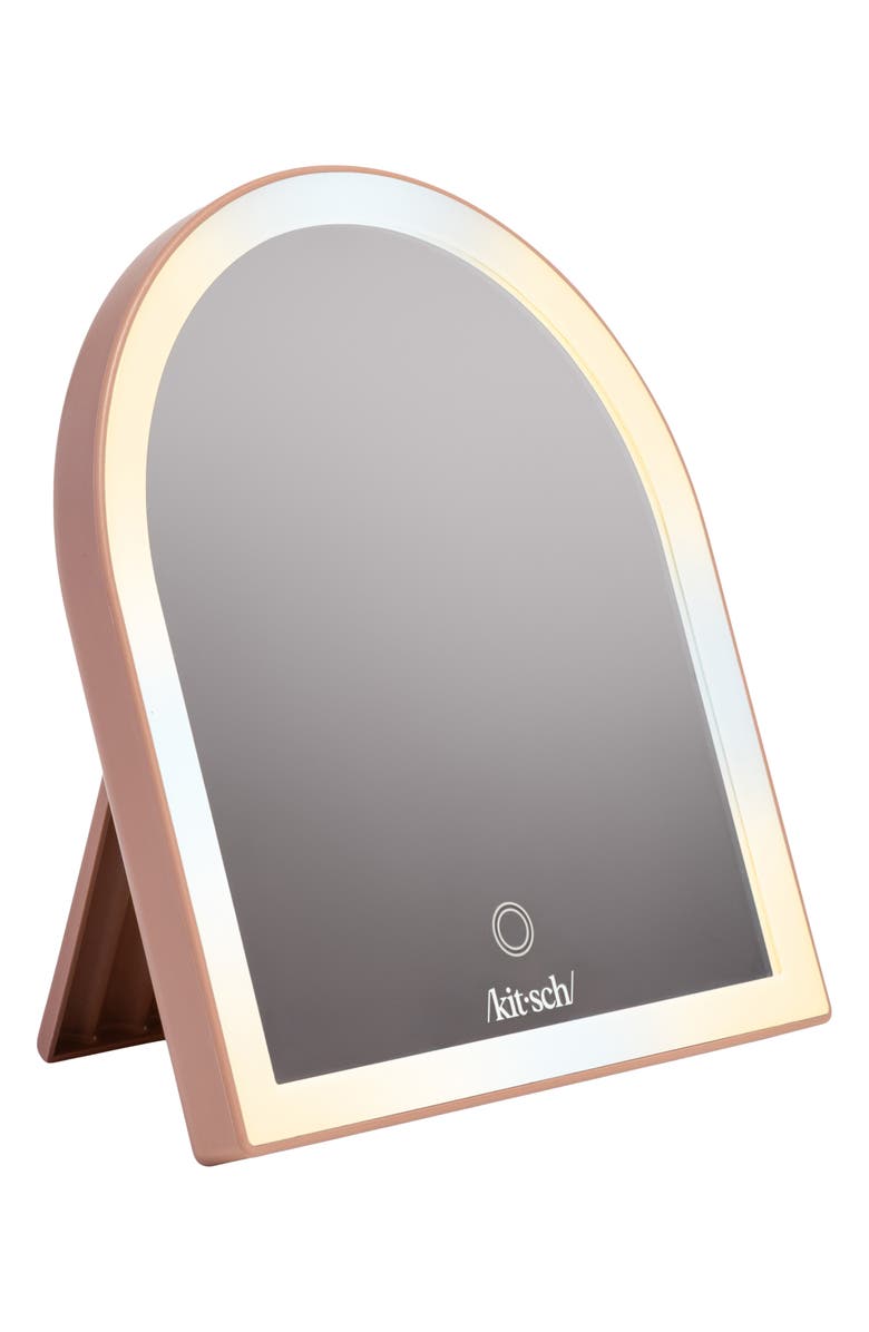 Kitsch LED Desk Mirror, Alternate, color, Terracotta