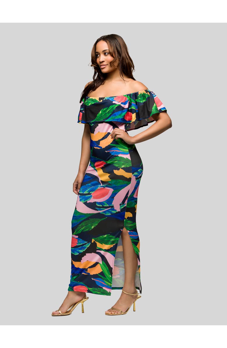 24seven Comfort Apparel V-Neck Sleeveless Maxi Dress with Belt, Alternate, color, 