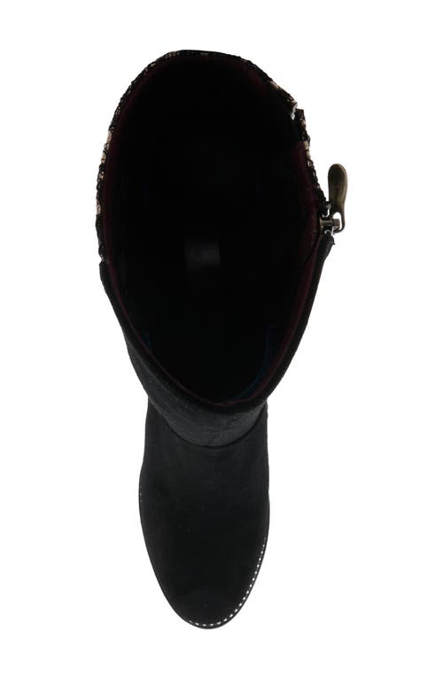 L'artiste By Spring Step Sultana Lace Panel Knee High Boot