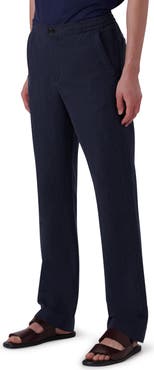 Bugatchi Button Front Linen Pants
