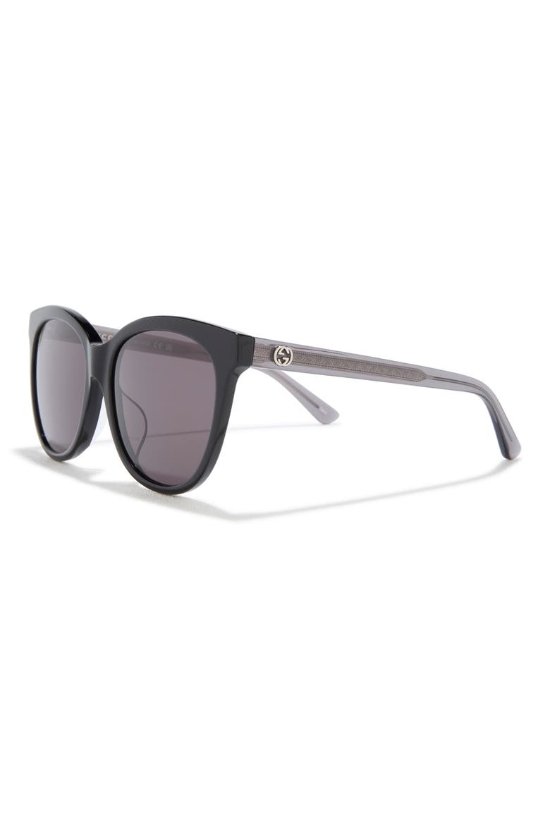 56mm Best Sunglasses, Alternate, color, SHINY BLACK