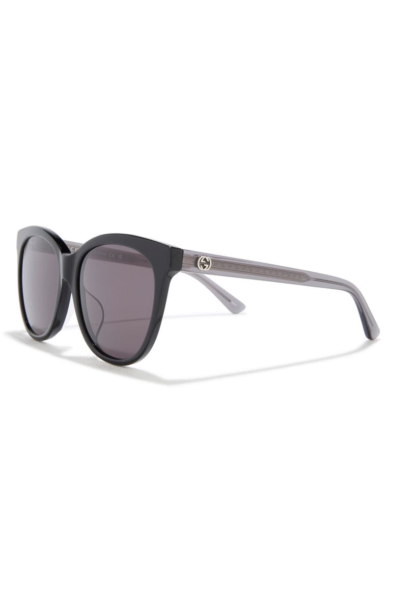 Gucci 56mm Best Sunglasses, Alternate, color, Shiny Black