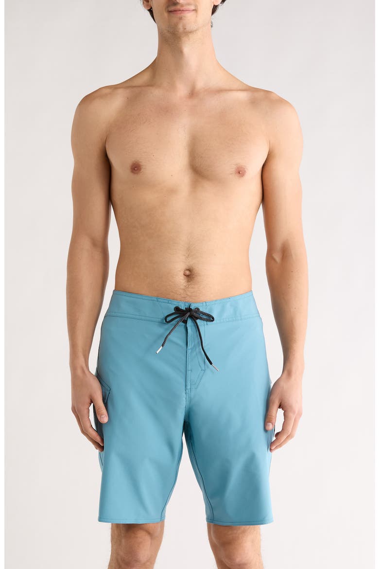 Lido Solid Mod Board Shorts, Main, color, USED BLUE