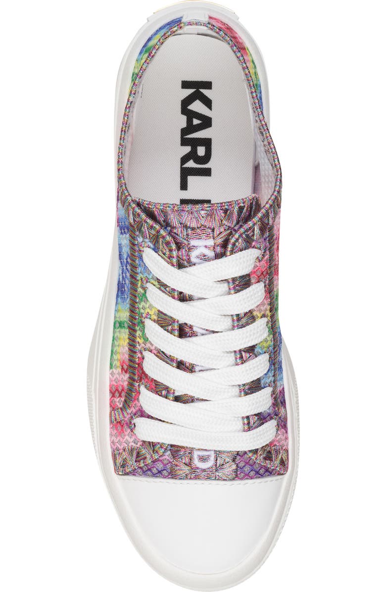 KARL LAGERFELD PARIS Giddeon Platform Sneaker, Alternate, color, White Multi