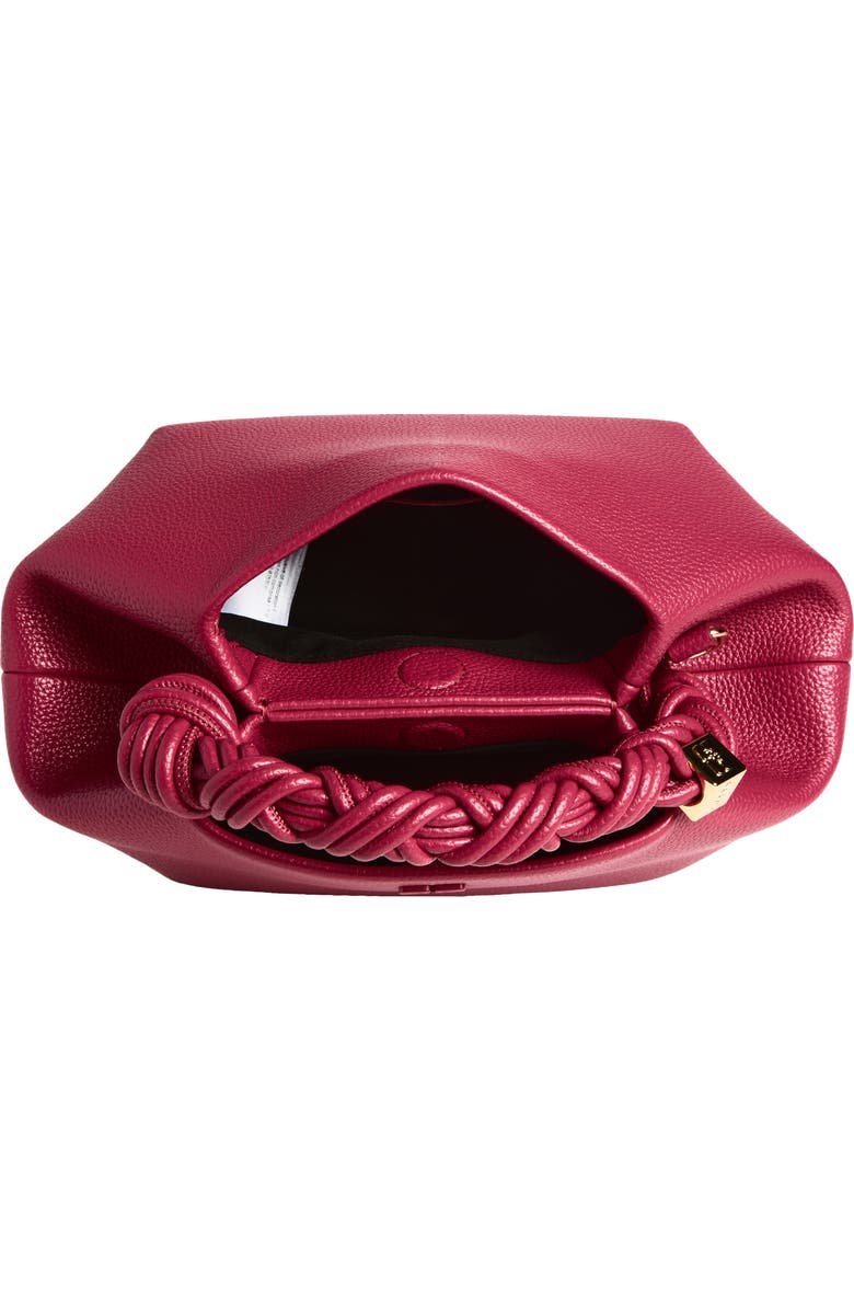 Ganni Small Bou Grained Faux Leather Top Handle Bag, Alternate, color, Persian Red