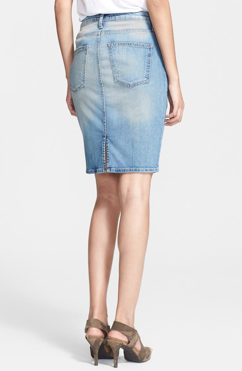 Current/Elliott 'The Stiletto' Denim Pencil Skirt, Alternate, color,