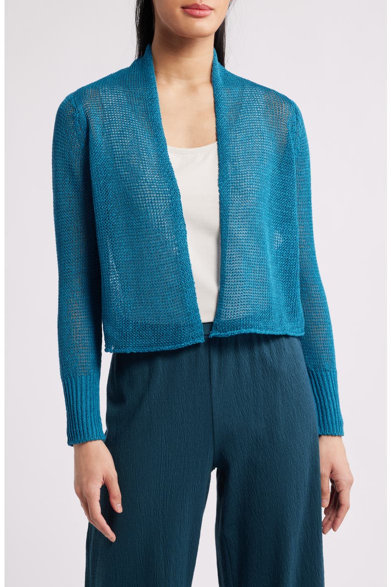 Organic Linen & Organic Cotton Cardigan, Main, color, DRAGONFLY