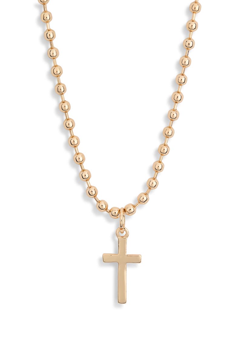 Steve Madden Men's Fine Cross Pendant Necklace, Alternate, color,