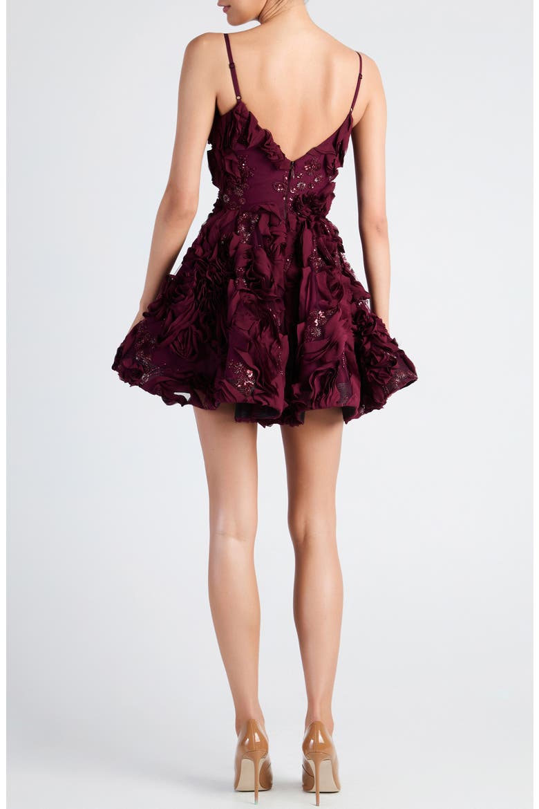 Jordan Floral Sequin Minidress, Alternate, color, MERLOT