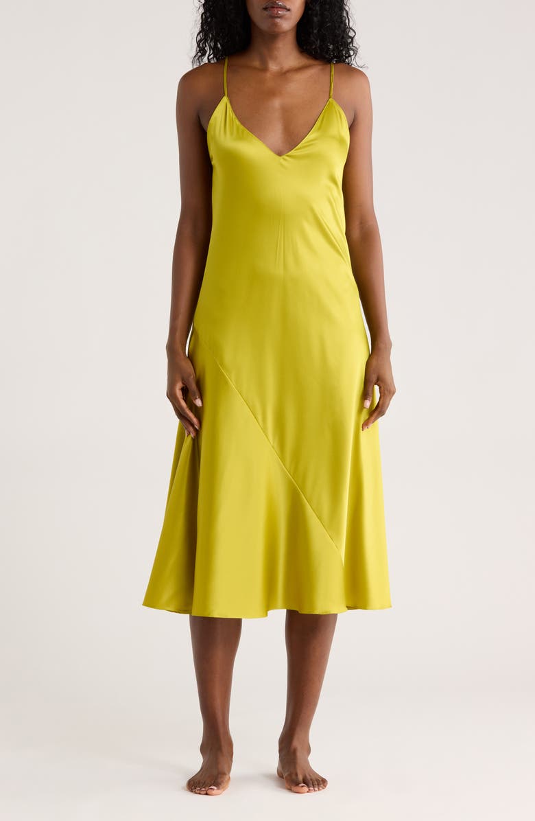 Natori Satin Chemise, Main, color, Palm