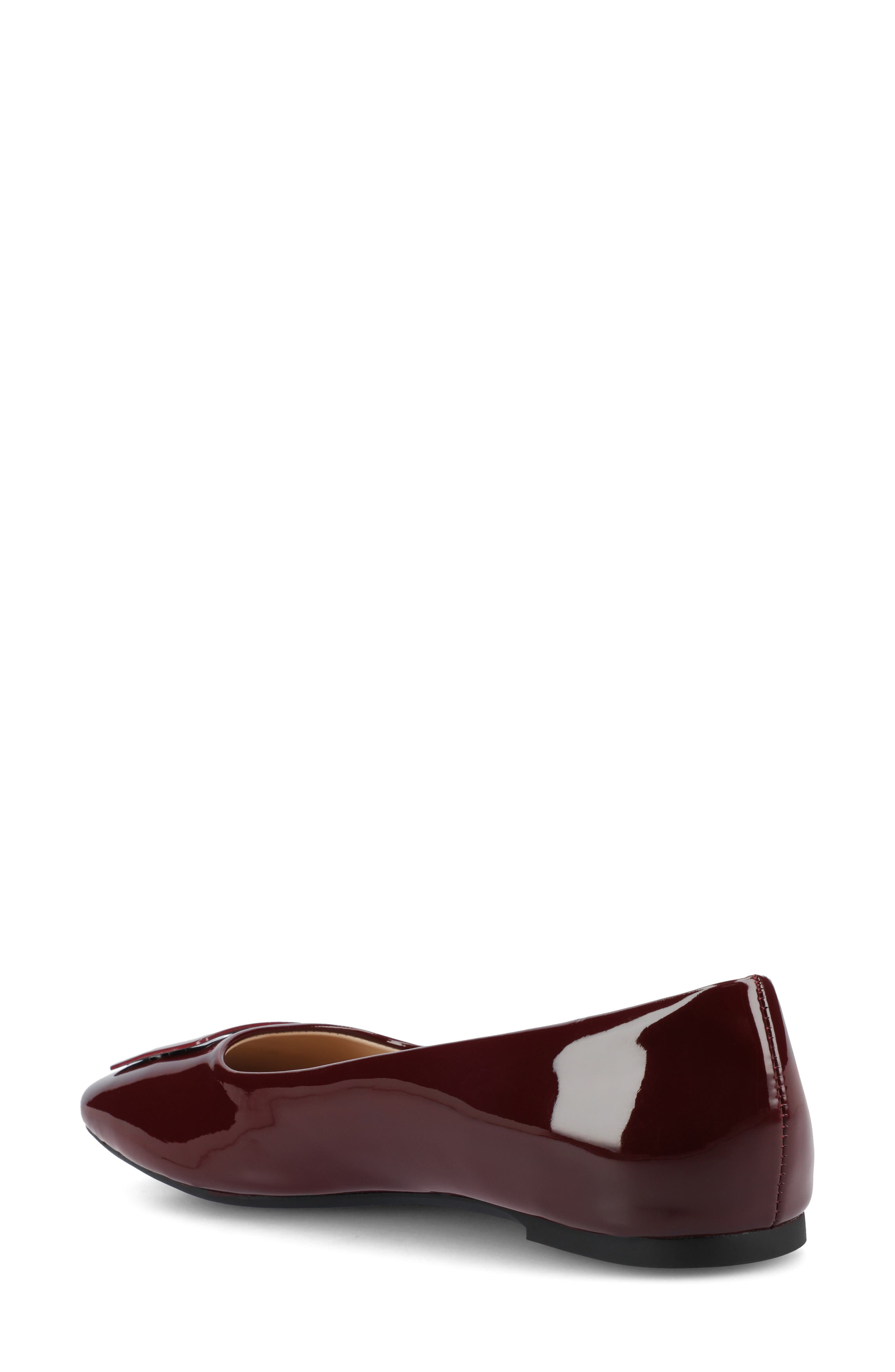 Zimia Square Buckle Flat, Alternate, color, OXBLOOD