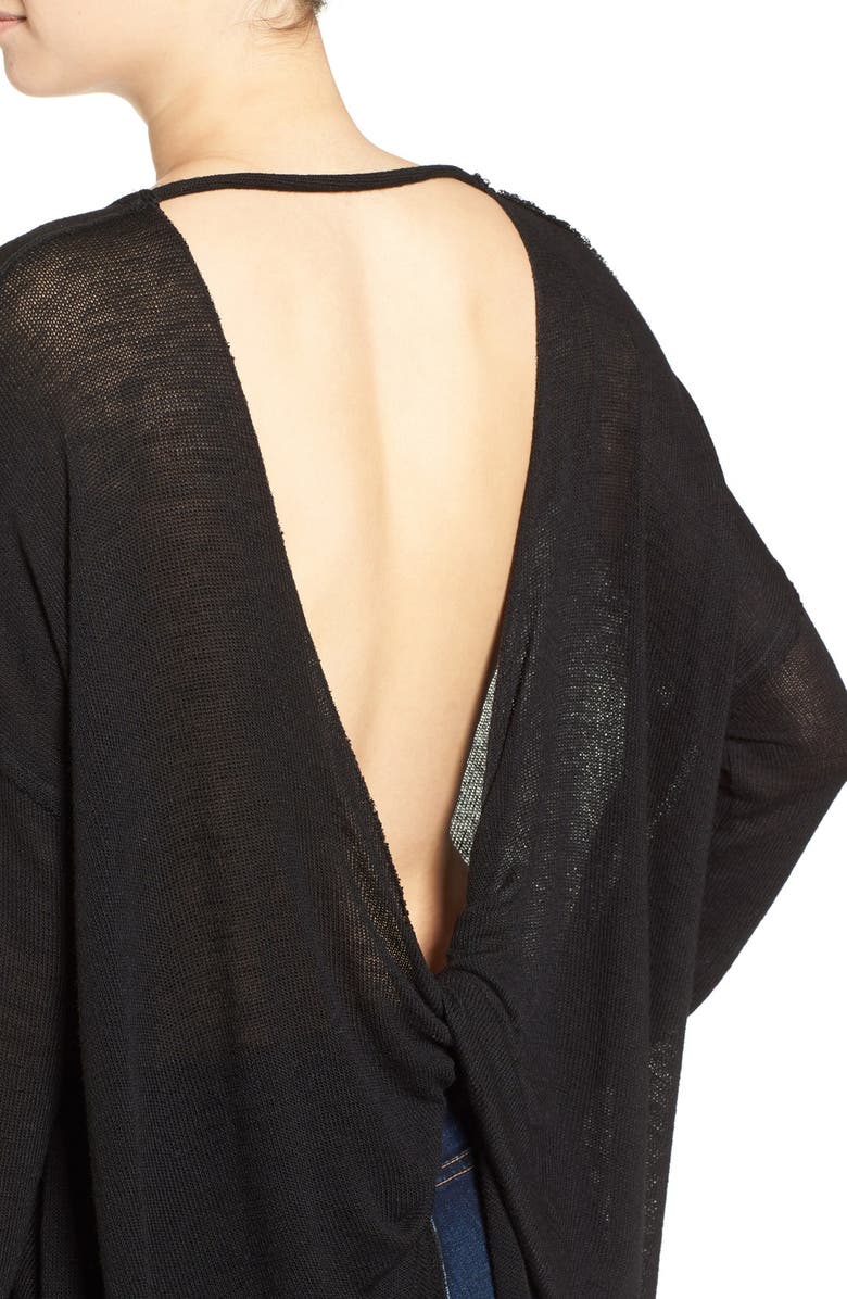Free People 'Shadow' Oversize Hacci Open Back Top, Alternate, color, 