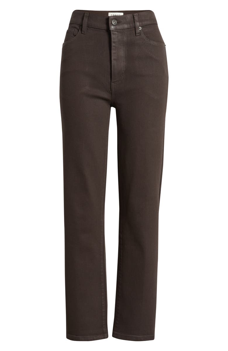 FRAME Le Sleek High Waist Ankle Straight Leg Jeans, Alternate, color, Truffle Coated