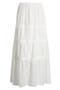 Lace Accent Tiered Maxi Skirt
