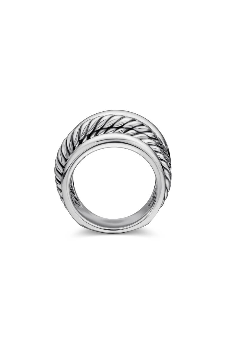 David Yurman Crossover Ring, Alternate, color, Silver