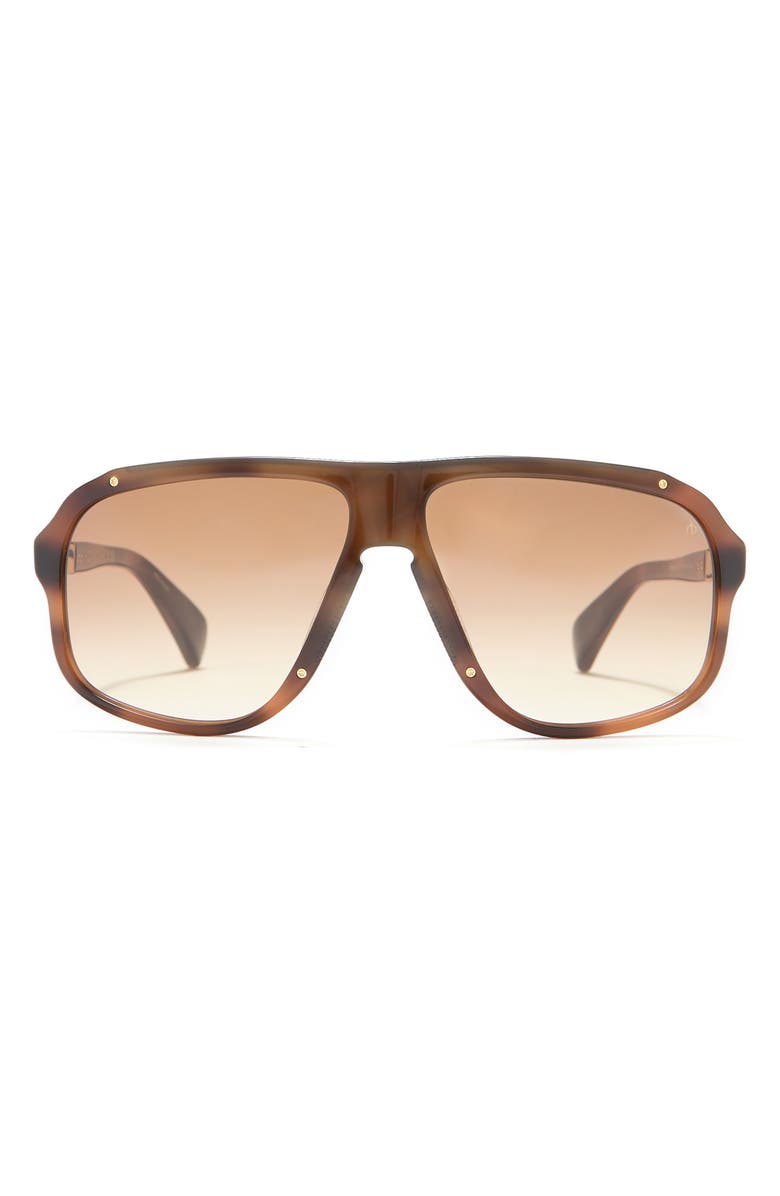 rag & bone RAG AND BONE 61mm Rectangle Sunglasses, Main, color, 