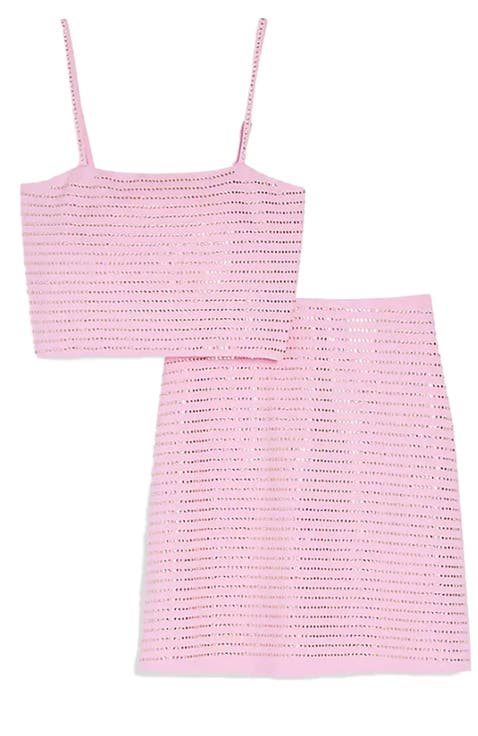 Franki White Studded Top and Skirt Set