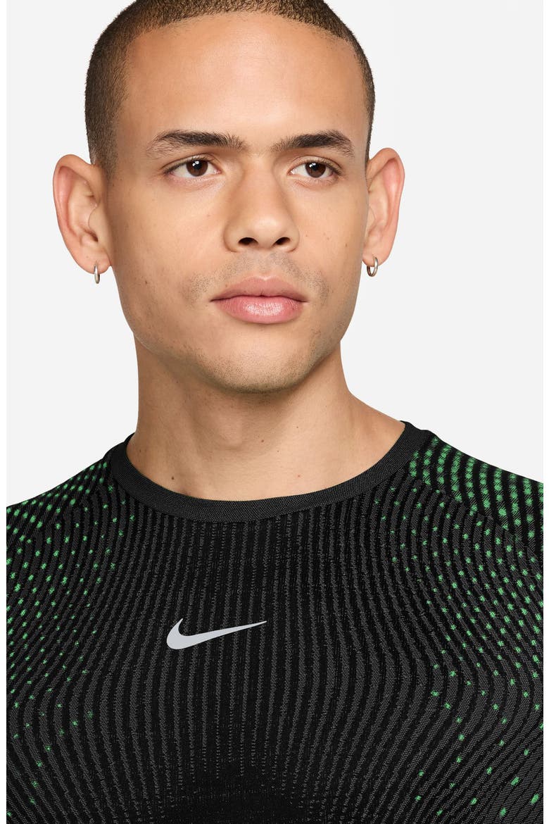 Performance Running T-Shirt, Alternate, color, BLACK/ VOLTAGE GREEN