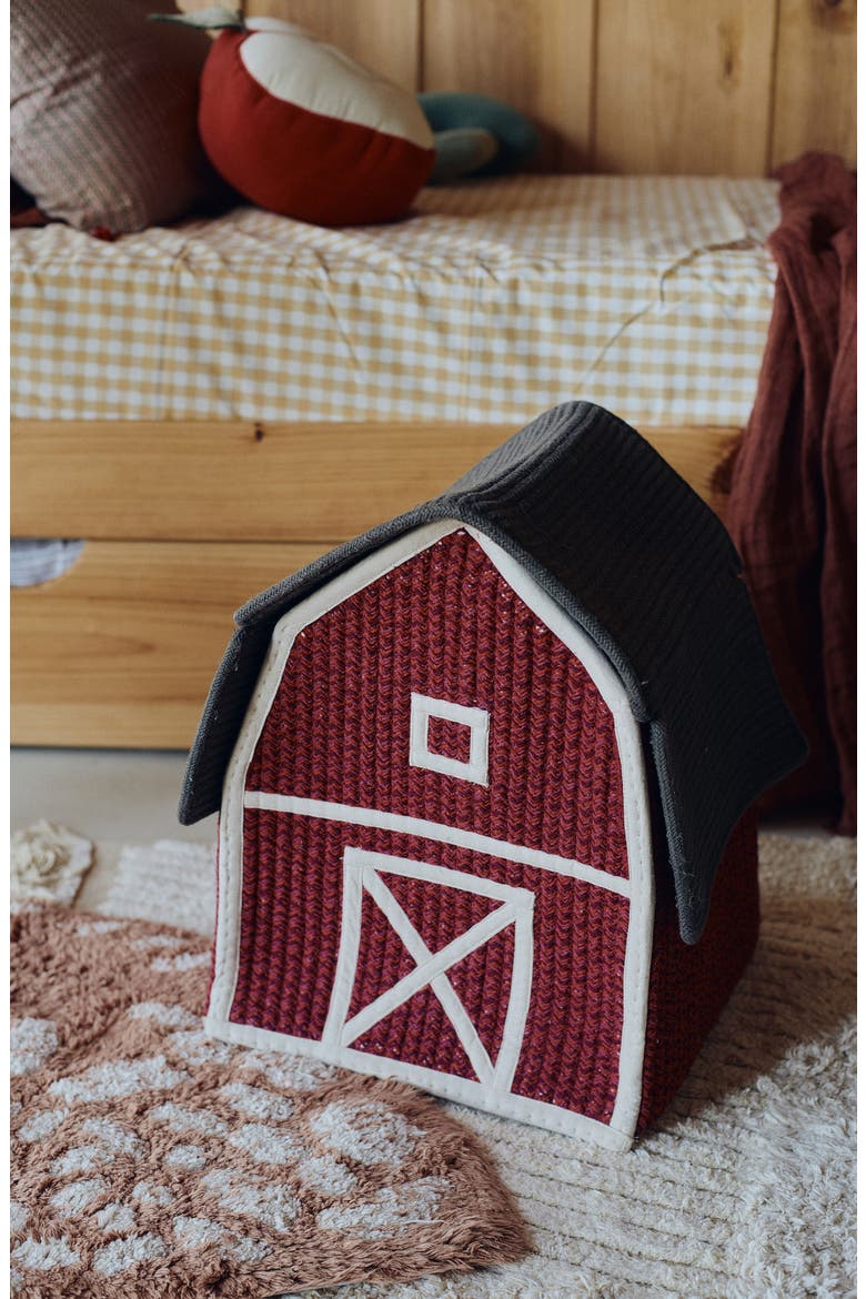 Farmhouse Basket, Alternate, color, BURGUNDY