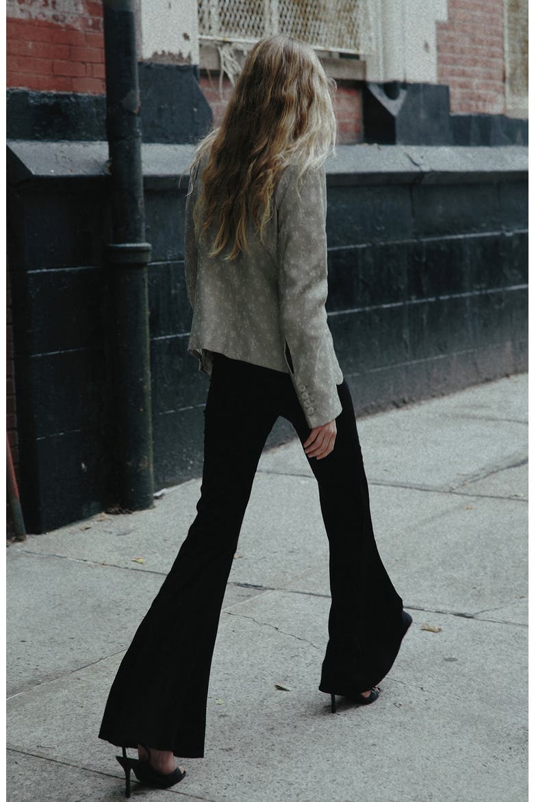 Low Rise Flare Pants, Alternate, color, BLACK