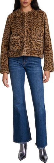 maje Cropped faux fur jacket Nordstrom