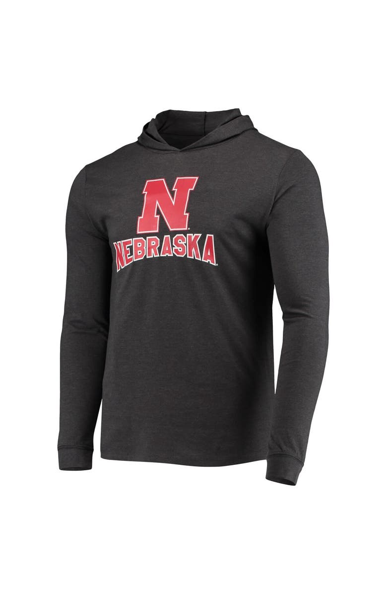 CONCEPTS SPORT Men's Concepts Sport Scarlet/Heather Charcoal Nebraska Huskers Meter Long Sleeve Hoodie T-Shirt & Jogger Pajama Set, Alternate, color, Scarlet