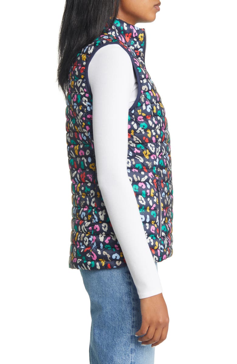 Joules Women's Animal Print Water Resistant Puffer Vest, Alternate, color,