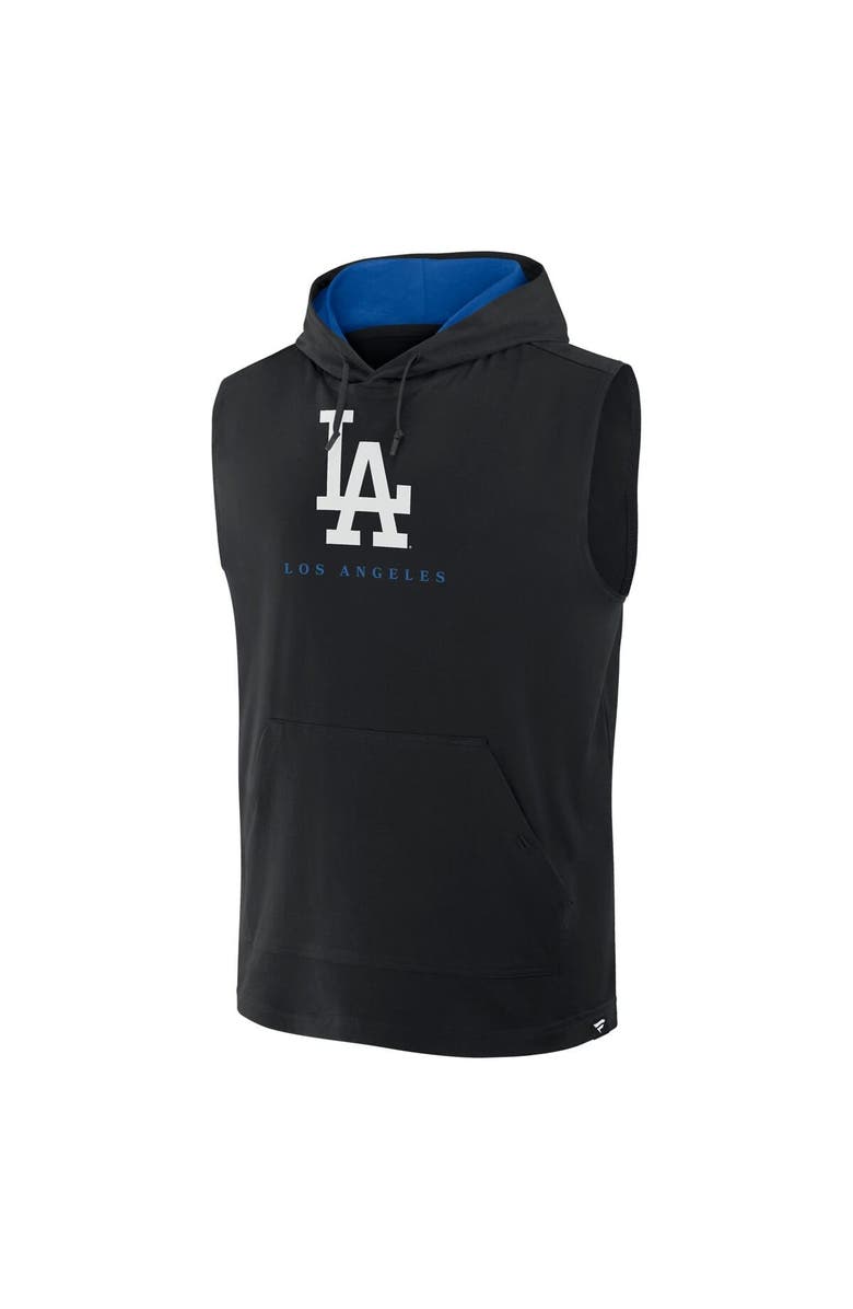 FANATICS Men's Fanatics Black Los Angeles Dodgers Fire Speed Sleeveless Pullover Hoodie, Alternate, color, Black
