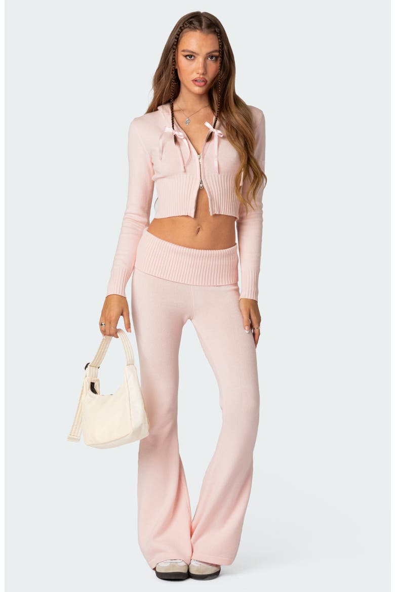 Desiree Hooded Crop Cardigan, Alternate, color, LIGHT-PINK