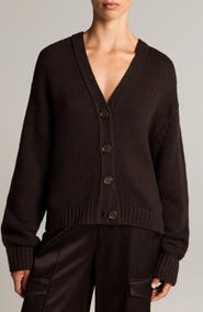 Vince Wool & Cashmere Boxy V-Neck Cardigan