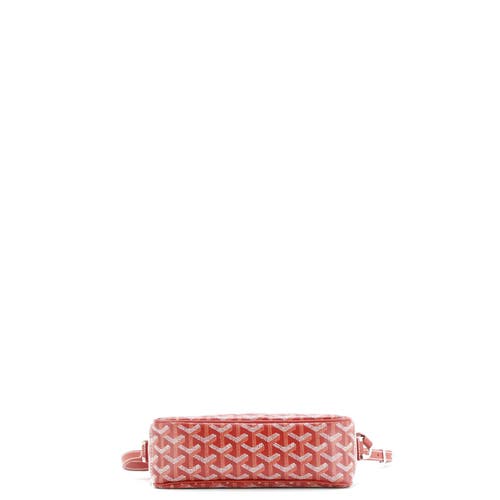 Pre-owned Goyard Goyard Cap Vert Bag Coated Canvas In Red