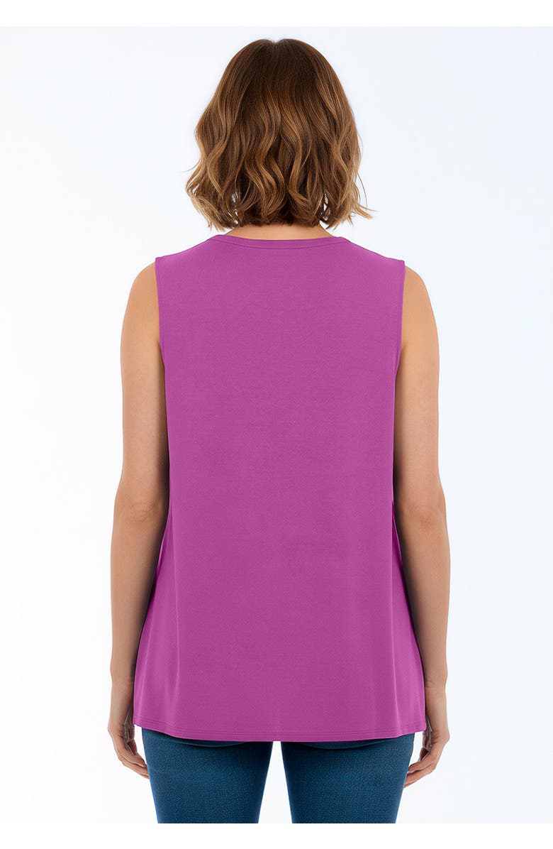 Jessica London Sleeveless Cutout Knit Tunic, Alternate, color, Deep Orchid
