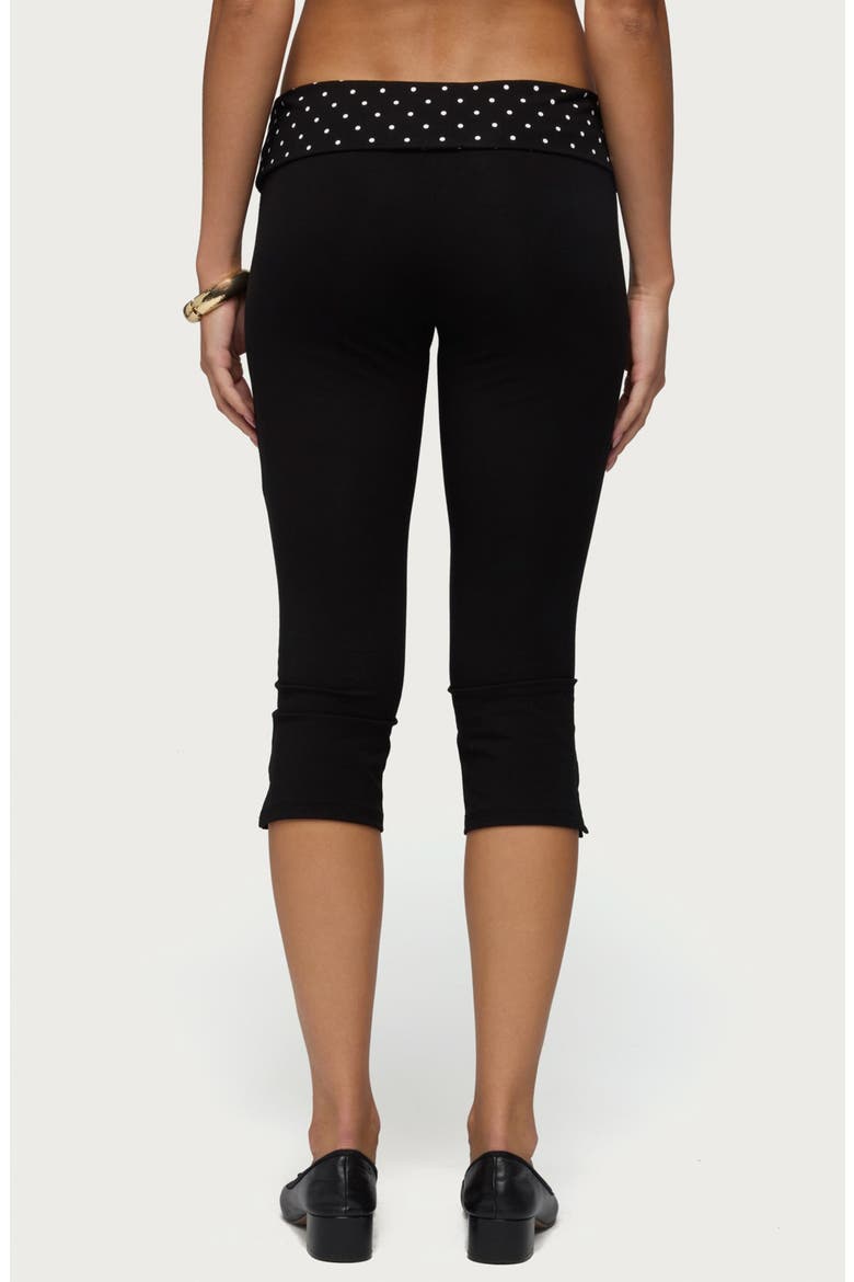 Genni Foldover Capri Pants, Alternate, color, BLACK