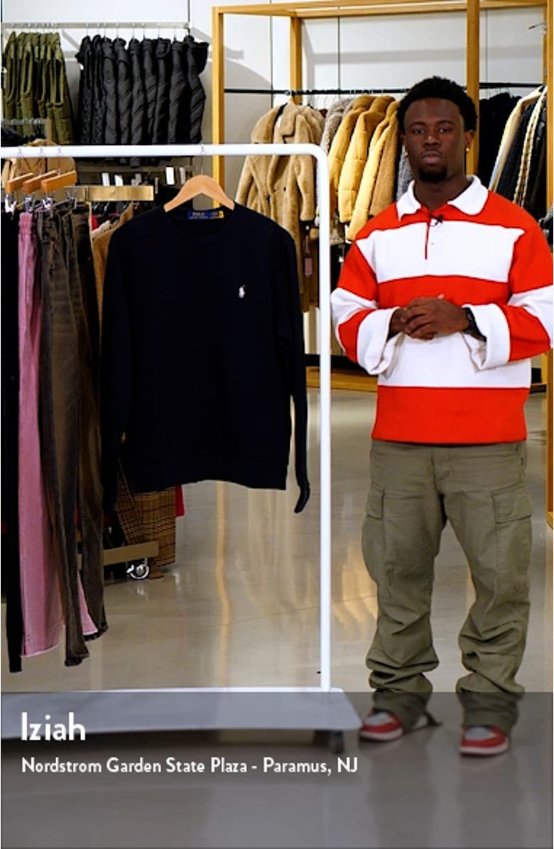 Embroidered Logo Cotton French Terry Sweatshirt, sales video thumbnail