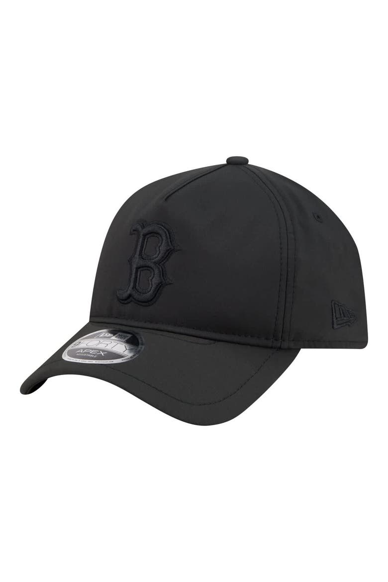 Men's New Era  Black Boston Red Sox Injection Apex 9FORTY Adjustable Hat, Main, color, Black