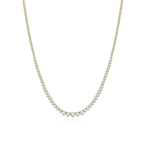 Untamed Petals Mayfair Tennis Necklace In Metallic