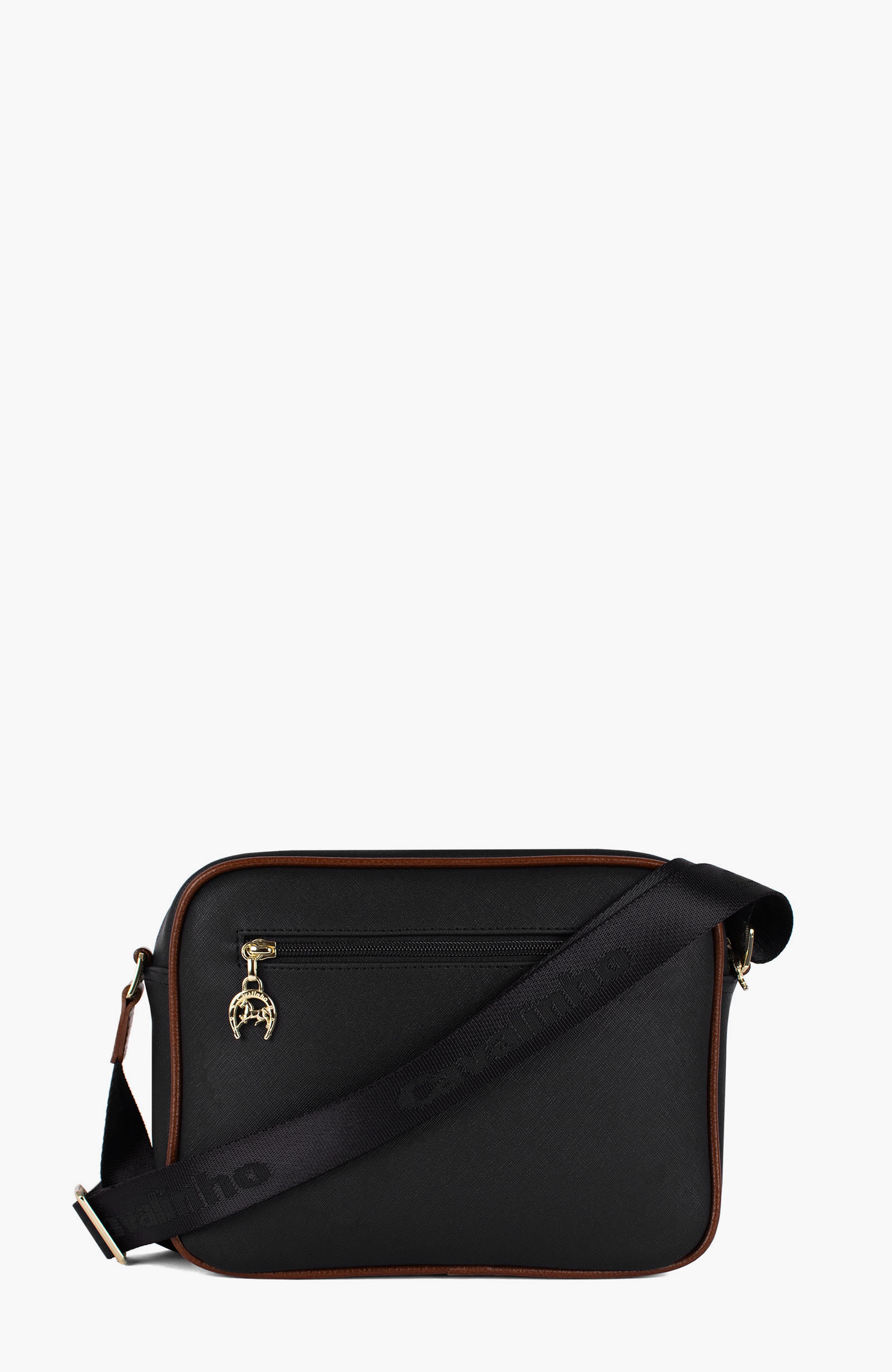 Poesie 324 Crossbody Bag, Alternate, color, Black / Camel Brown / White