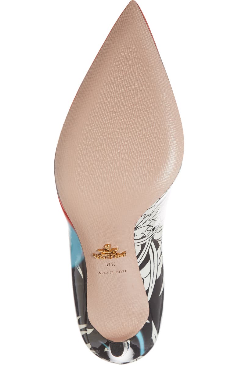 Prada Print Pointy Toe Pump, Alternate, color,