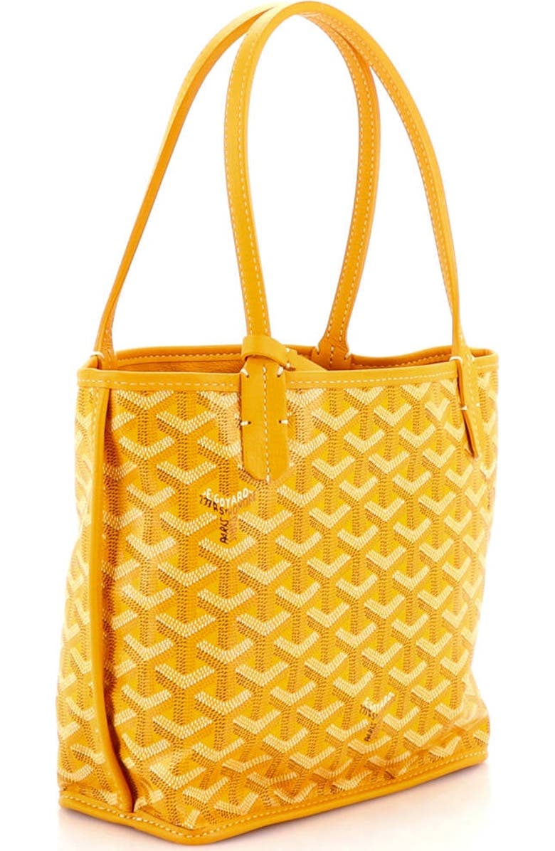 Pre-Owned Goyard Anjou Reversible Tote Coated Canvas Mini, Alternate, color, Orange