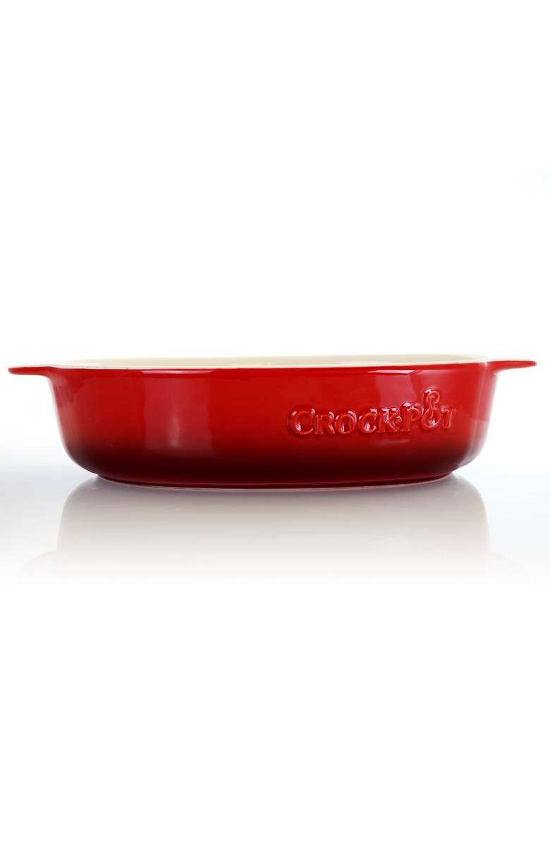 Gibson 2.5 Quart  Stoneware Bake Pan, Alternate, color, Red
