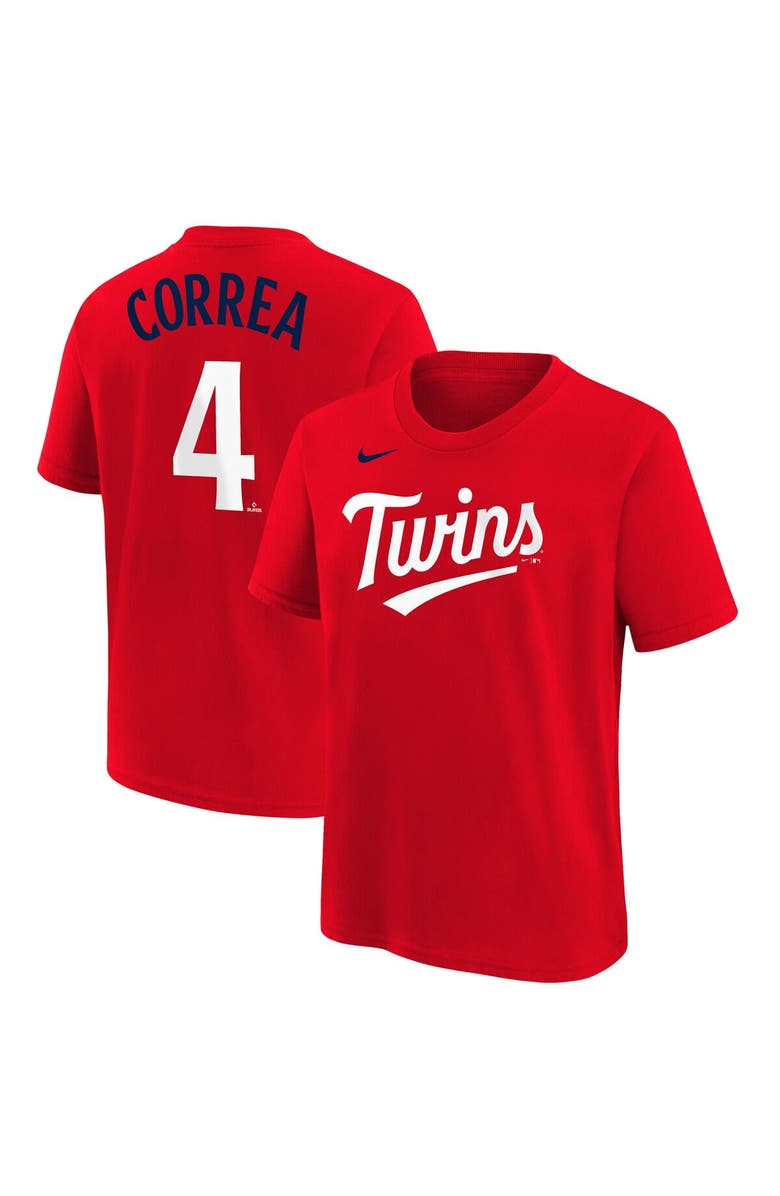 Nike Youth Nike Carlos Correa Red Minnesota Twins Player Name & Number T-Shirt, Alternate, color, 