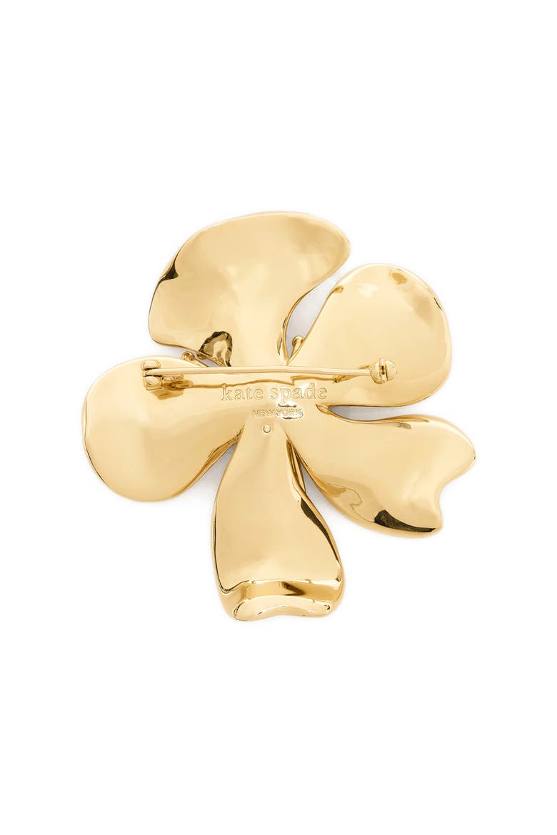 gilded garden brooch, Alternate, color, GOLD